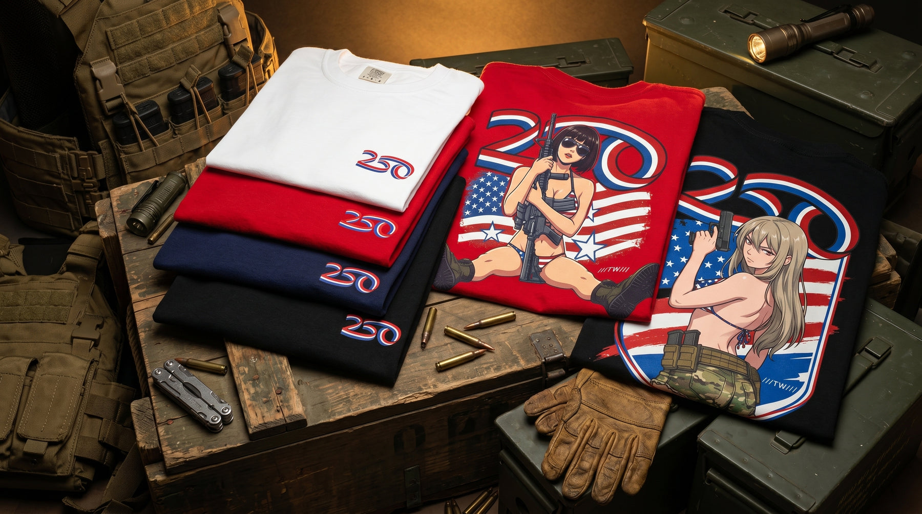 TWO DESIGNS. SAME PATRIOTIC ENERGY.